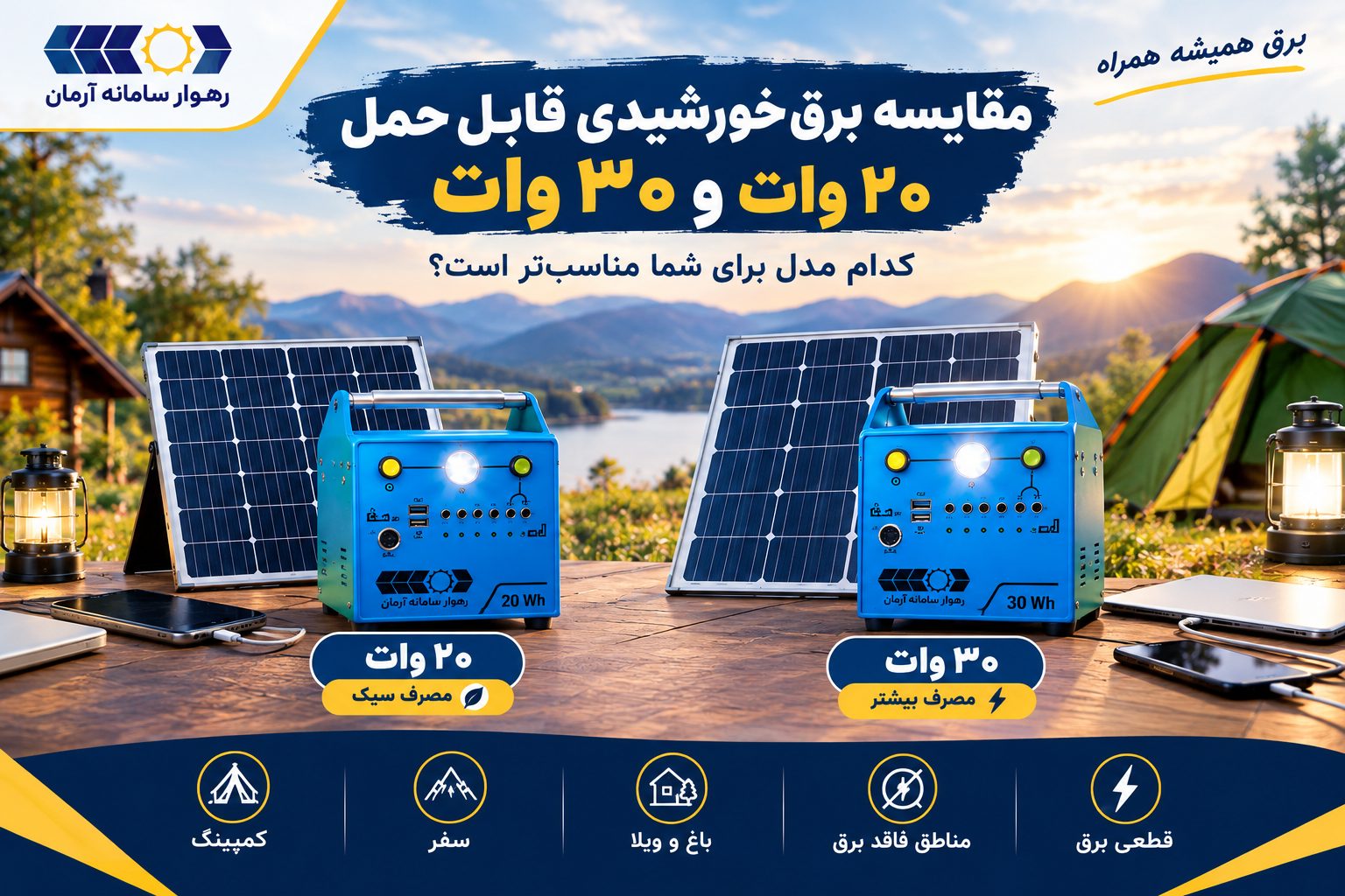 مقایسه برق خورشیدی
