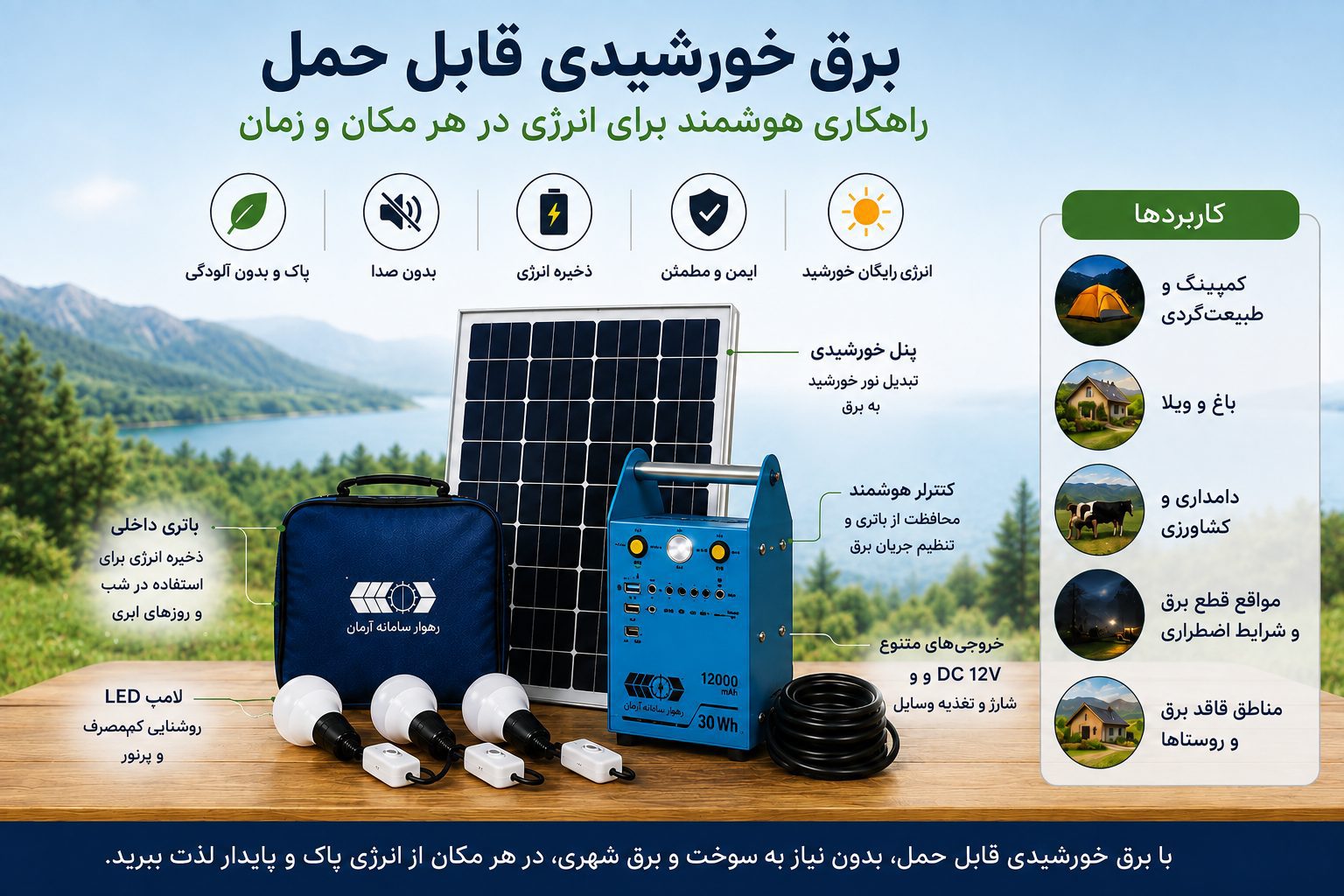 کاربردهای برق خورشیدی